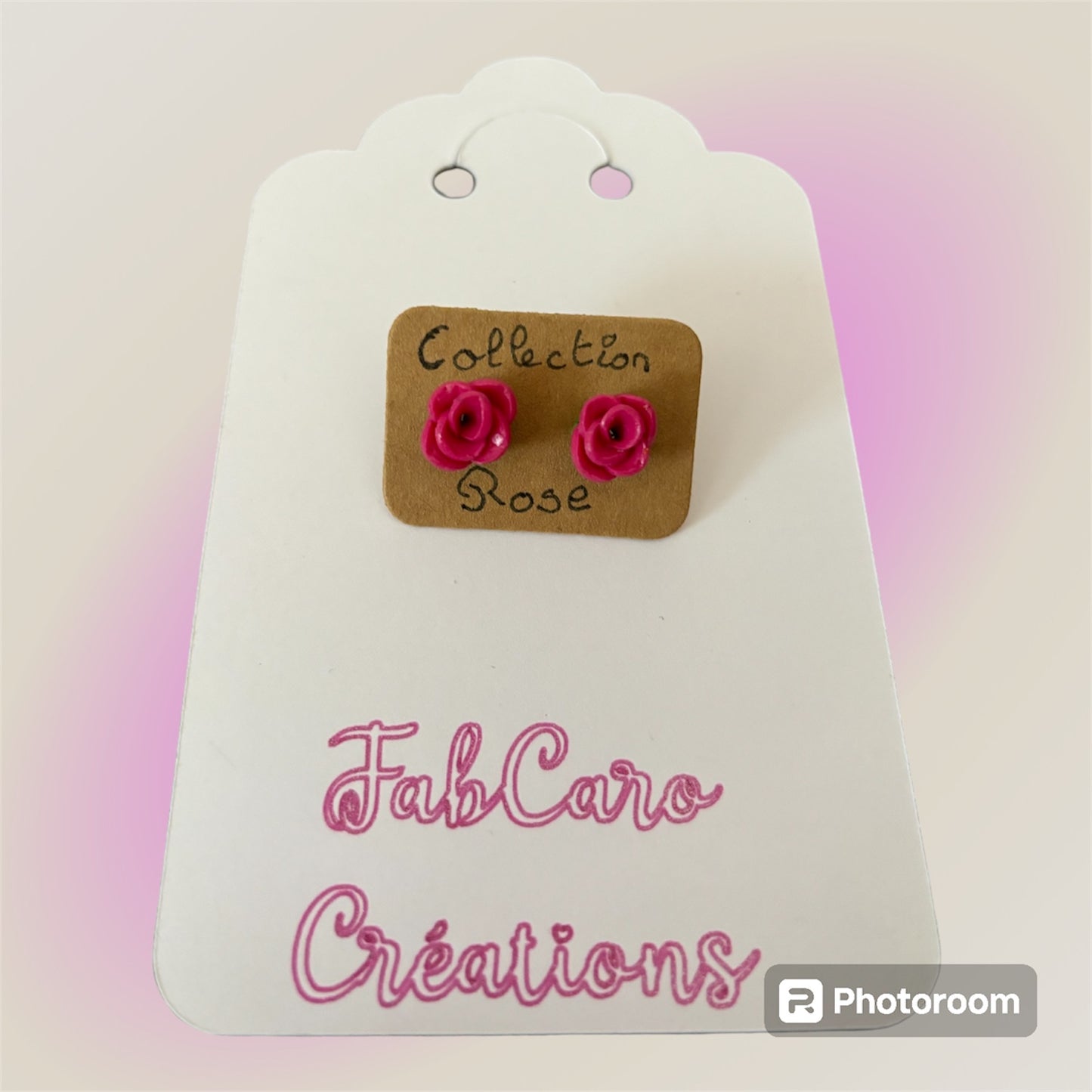 Boucle d’oreille en forme de rose