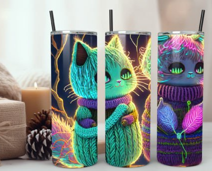 Tumbler chat crochet