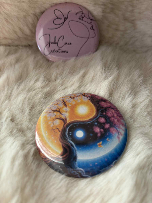 Badge arbre Ying yang