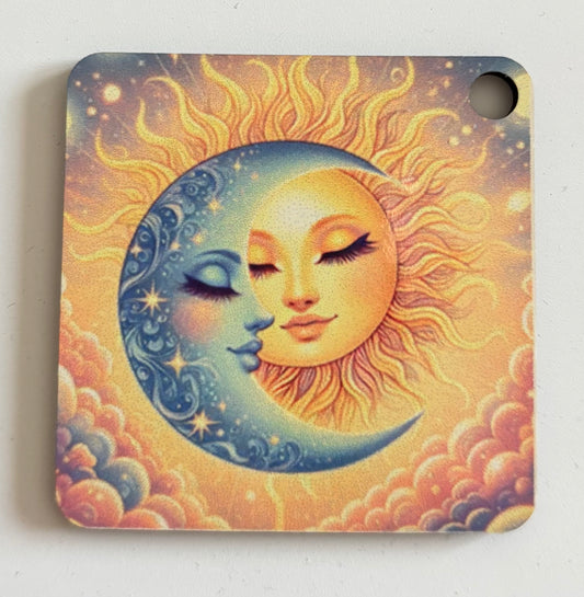 Porte clé lune et soleil