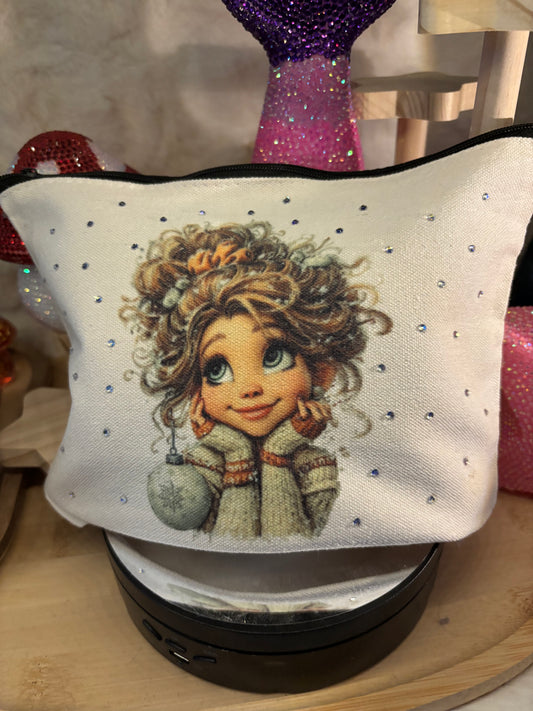 Pochette coton strassée