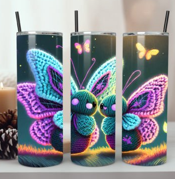 Tumbler lucioles crochet