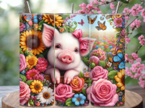 Tumbler cochon papillon 🦋